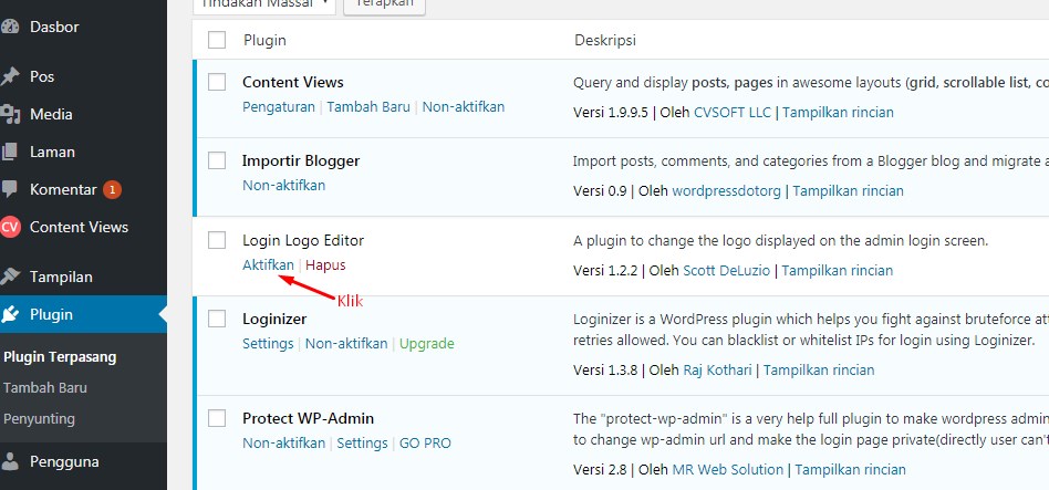 Cara Mengganti Logo Halaman Login WordPress 4