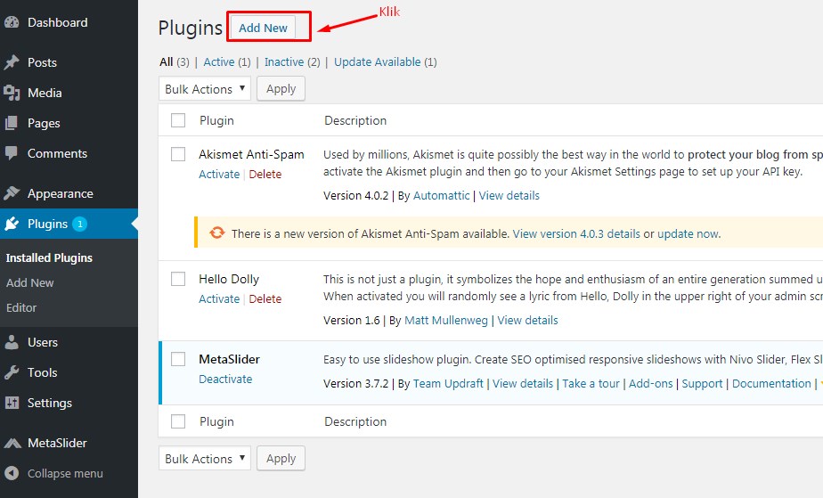 Cara Install Plugin WordPress Dari Direktori Plugins Melalui Dashboard 2